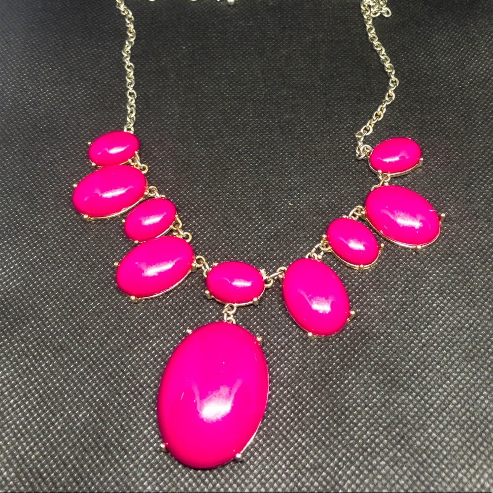 Hot Pink Bauble Necklace